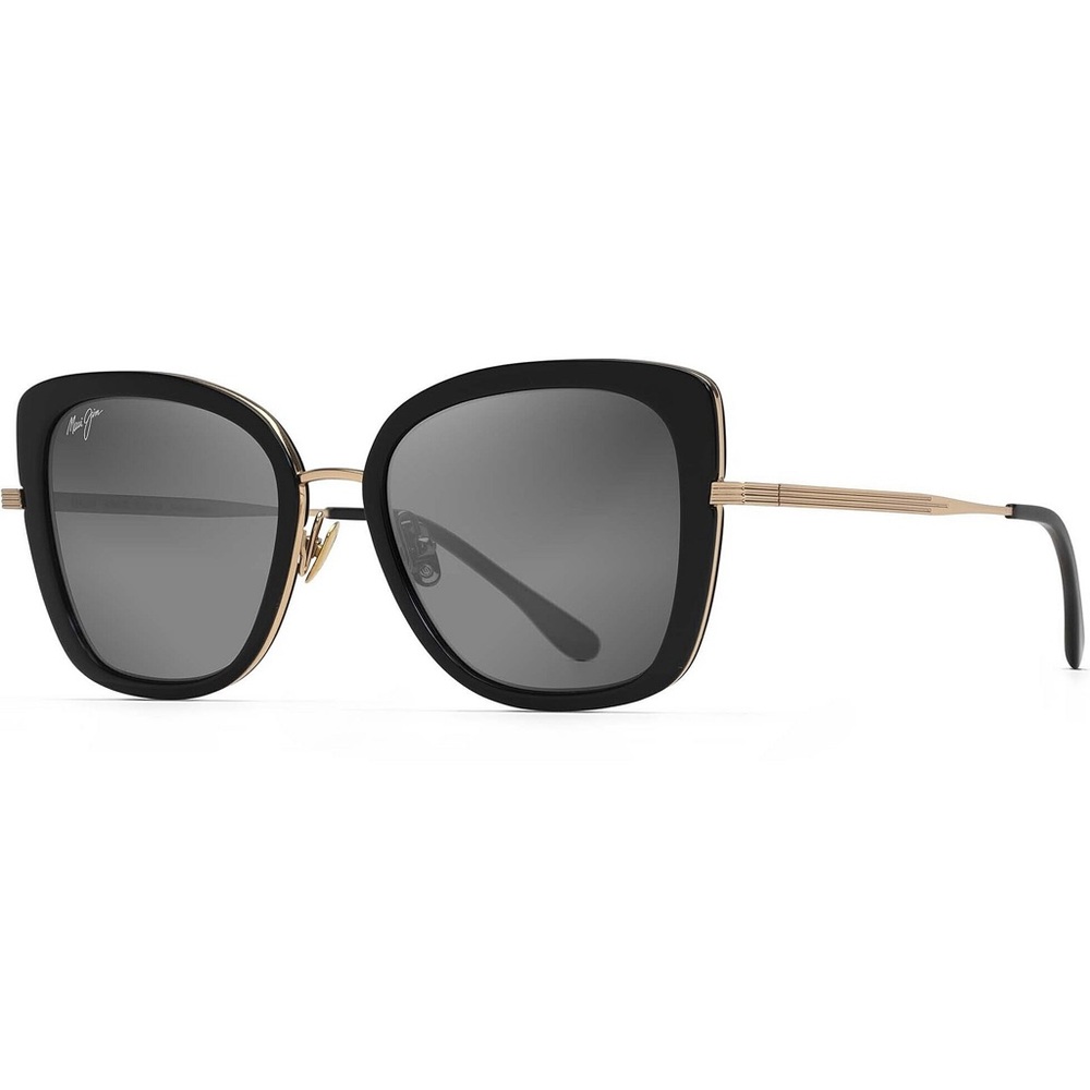 Maui Jim Violet Lake Polarized Luxury Sunglasses Black with Gold